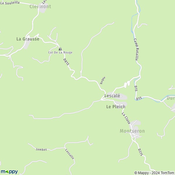 La carte pour la ville de Montseron 09240
