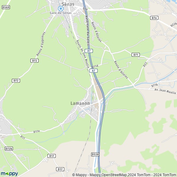 La carte pour la ville de Lamanon 13113