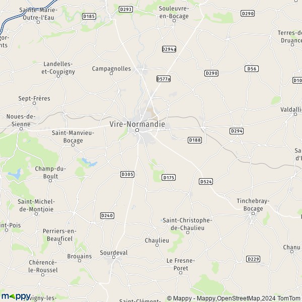 La carte pour la ville de Truttemer-le-Petit, 14500 Vire-Normandie