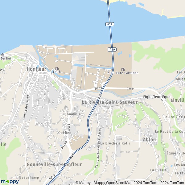 La carte pour la ville de La Rivière-Saint-Sauveur 14600