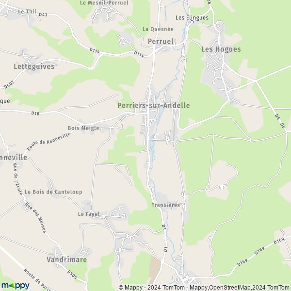 La carte pour la ville de Perriers-sur-Andelle 27910
