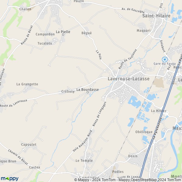 La carte pour la ville de Lavernose-Lacasse 31410