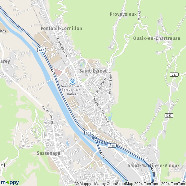 La carte pour la ville de Saint-Égrève 38120