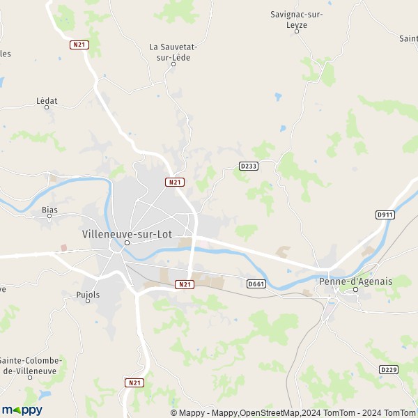 La carte pour la ville de Villeneuve-sur-Lot 47300