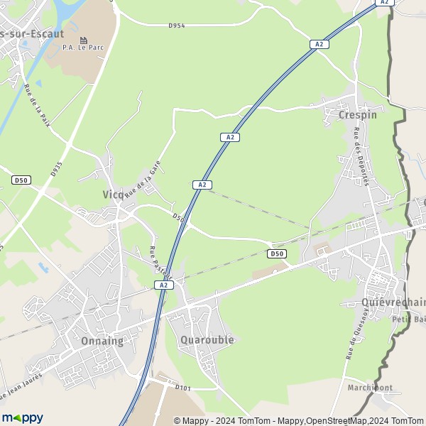 La carte pour la ville de Quarouble 59243