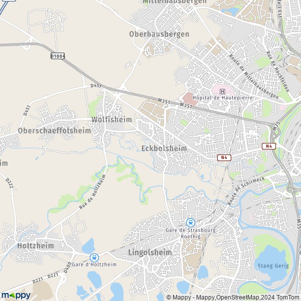 La carte pour la ville de Eckbolsheim 67201