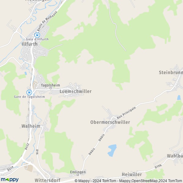 La carte pour la ville de Luemschwiller 68720