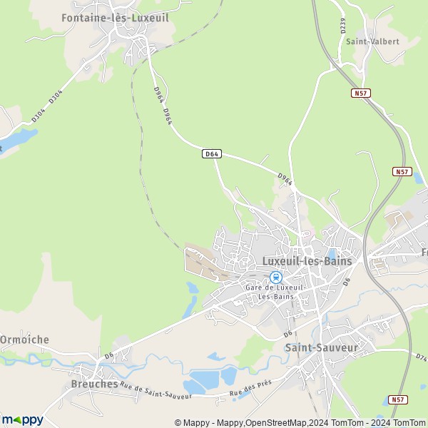 La carte pour la ville de Luxeuil-les-Bains 70300