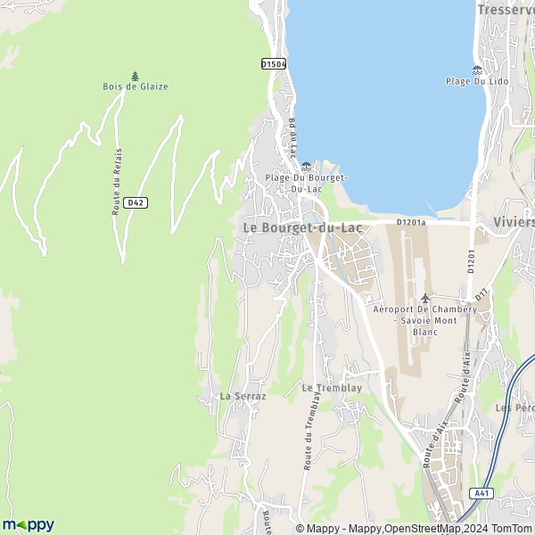 La carte pour la ville de Le Bourget-du-Lac 73370