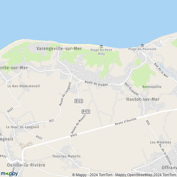 La carte pour la ville de Varengeville-sur-Mer 76119
