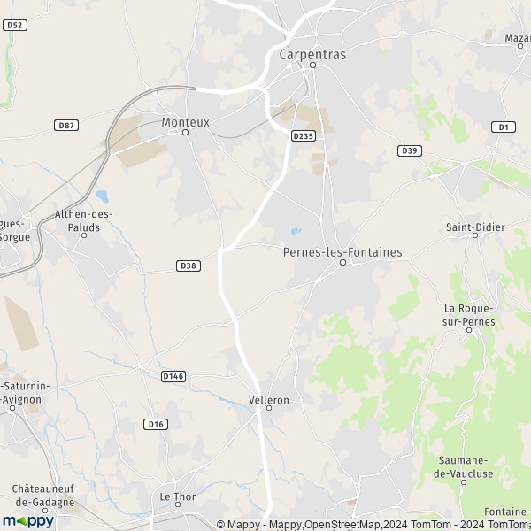 La carte pour la ville de Pernes-les-Fontaines 84210