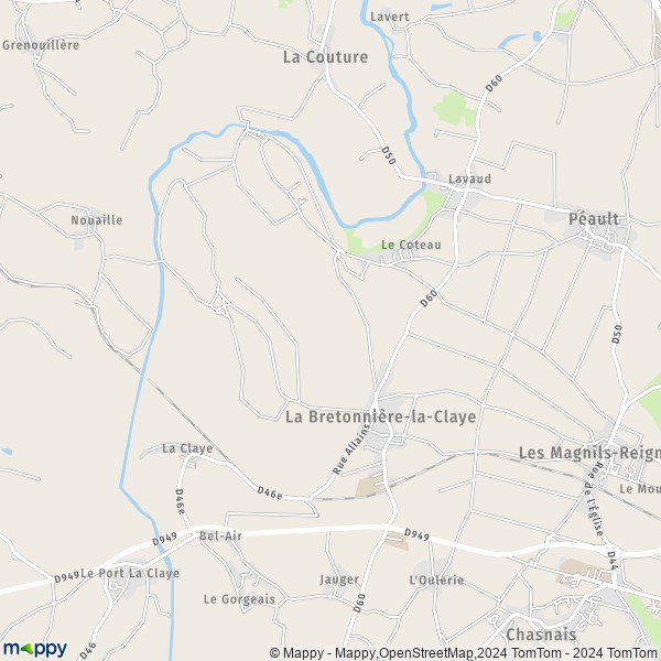 La carte pour la ville de La Bretonnière-la-Claye 85320