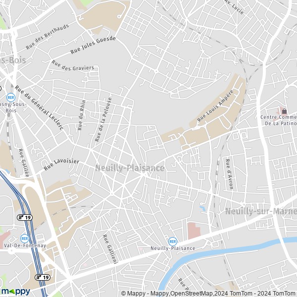 La carte pour la ville de Neuilly-Plaisance 93360