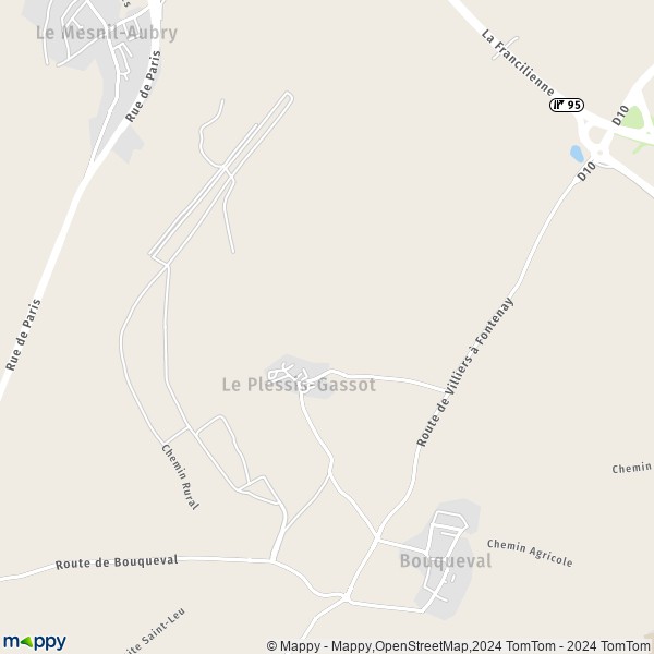 La carte pour la ville de Le Plessis-Gassot 95720
