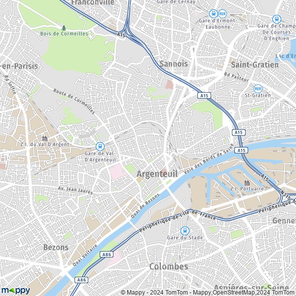 La carte pour la ville de Argenteuil 95100